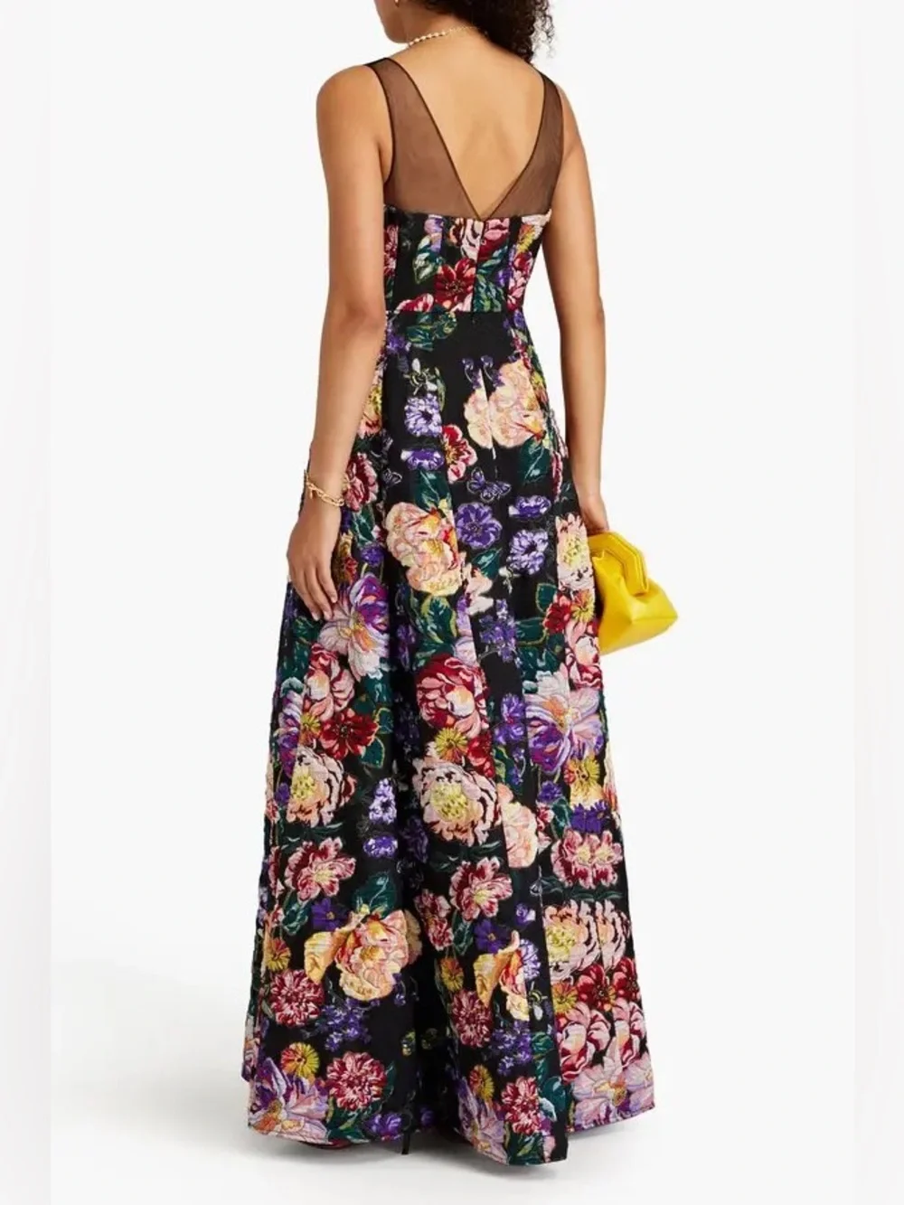 Marchesa Notte Womens Jacquard Gown size 6 NEW